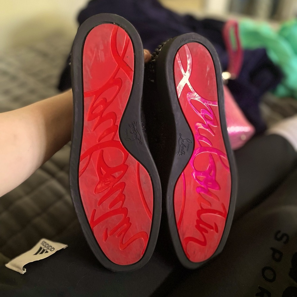 Christian Louboutin Worn once . Comes with both dust bags and box